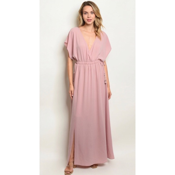 Pink kimono sleeve maxi dress - Picture 2 of 4